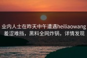 业内人士在昨天中午遭遇heiliaowang 羞涩难挡，黑料全网炸锅，详情发现