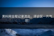 黑料网全程记录流出，评论区一片气愤！