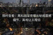限时查看：黑料网深夜曝出秘闻震撼细节，真相让人瞠目