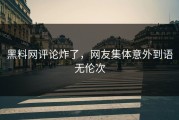 黑料网评论炸了，网友集体意外到语无伦次
