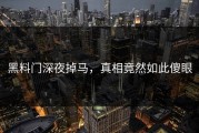 黑料门深夜掉马，真相竟然如此傻眼