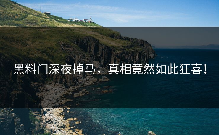 黑料门深夜掉马，真相竟然如此狂喜！